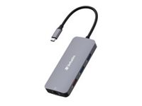 Verbatim Cmh 08 – Hub – 1 X Hdmi + 1 X Usb-C (Stromversorgung) + 3 X Usb-A 3.2 Gen 1 – Desktop