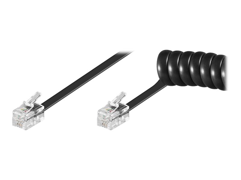 Goobay - Telefonkabel - Rj-10 (Han) Til Rj-10 (Han) - 4 M - Sort