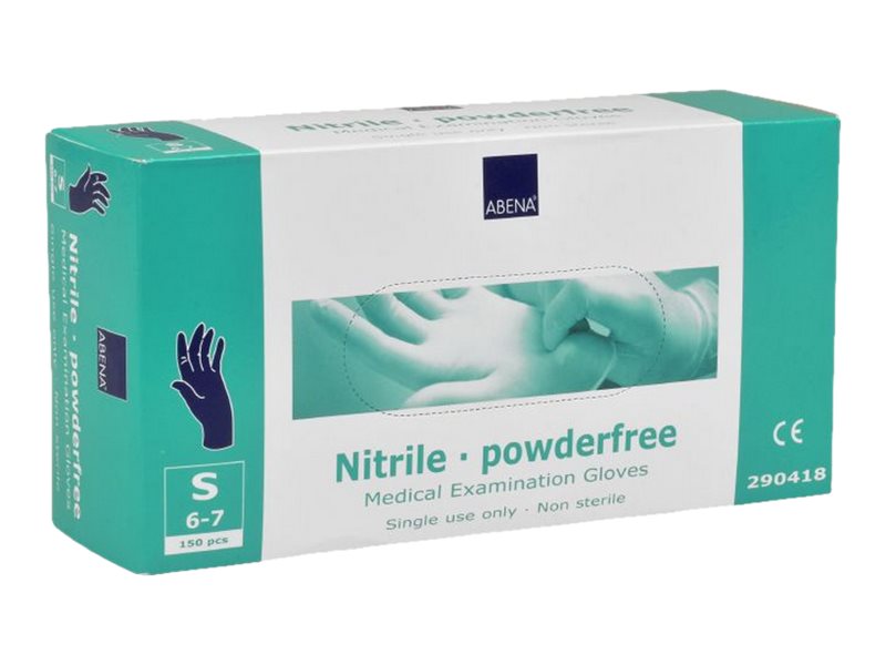 Abena Hospicare - Handschuhe - Einwegmaterial - Größe: 6-7 - S - Nitrilkautschuk - Blau (150Er Pack)