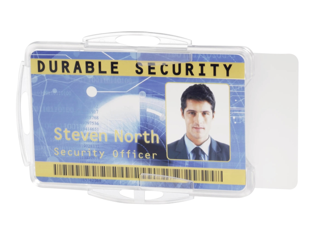 Id-Kartenhalter, Transparent, Offene Vorderseite, Für 2 Karten, 10Er-Pack.
