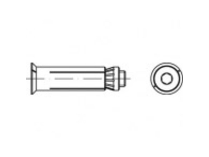 Alstertaler Schrauben & Präzisionsteile Hollo-Bolt 50 Mm Verzinkter Stahl 820310140100050 (1 Stk.)