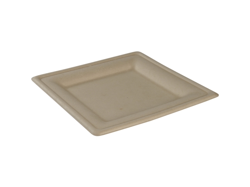 Fibertallerken, Abena Gastro, 20X20x1,5Cm, Nature, Sukkerrør - (10 Stk.)