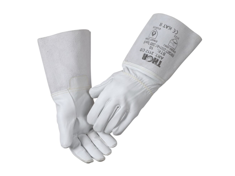 Gedeskindshandske, THOR Tig, 11, hvid, gedeskind