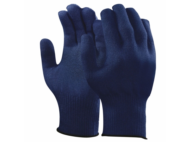 Handschuh Aus Baumwolle/Polyester, Ansell Versatouch, 7, Blau, Acryl/Spandex, Ohne Punkt