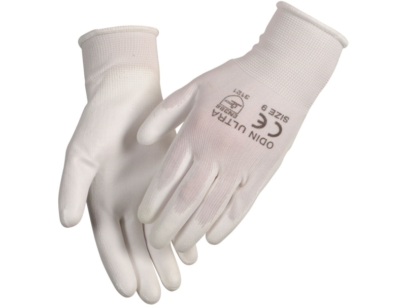 Fingerdyppet Pu Handske, Odin Ultra, 10, Hvid - (12 Stk.)