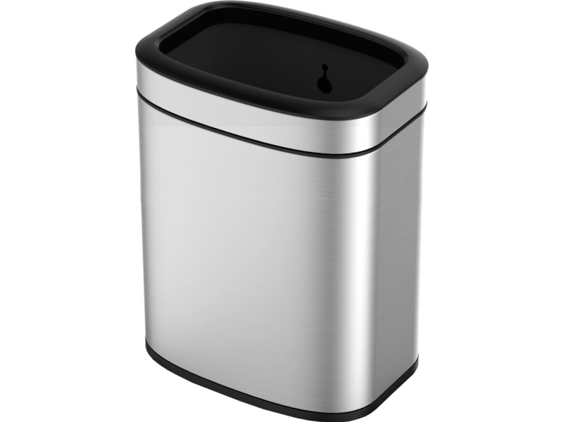 Abfalleimer, Eko Oli-Cube, Stahl Matt, Kunststoff/Edelstahl, 20 L, Mit Kunststoff-Inneneimer Und Beutelhalter