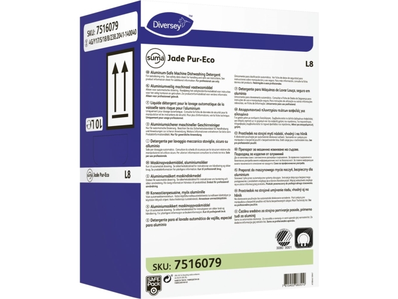 Maskinopvask Flydende Suma Jade Pur-Eco L8 SafePack 10ltr Ecolabel u.Klor t. alu,10 ltr/dnk