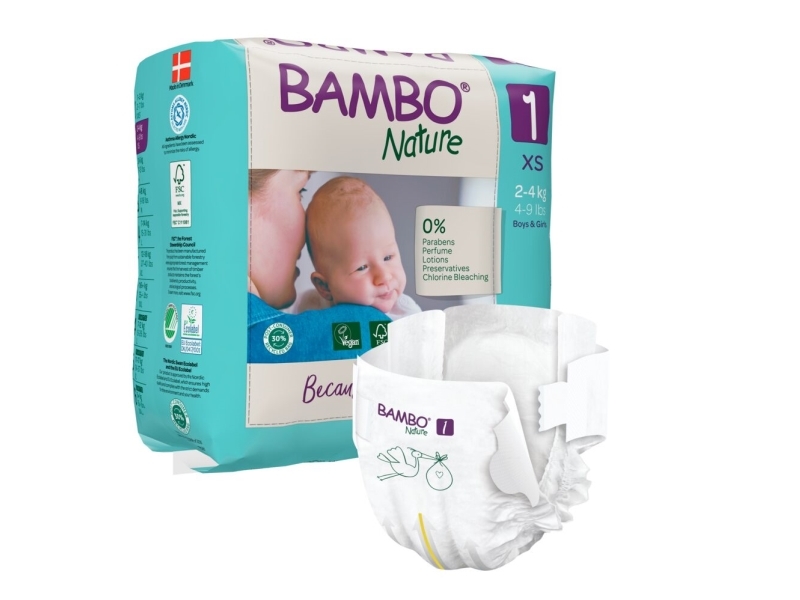 Babyblöja, tapeble, miljömärkt, Bambo Nature, 1 - (6 st.) | Hälsa - Personlig vård - Blöjor | GameStuff