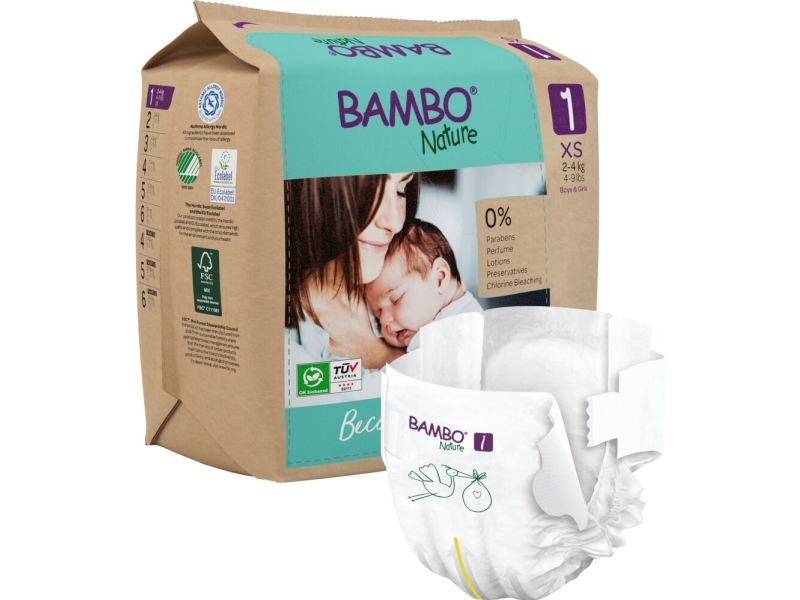 Babyblöja, tapeble, miljömärkt, Bambo Nature, 1, papperspåse, papperspåse - (6 st.) | Hälsa - Personlig vård - Blöjor | GameStuff