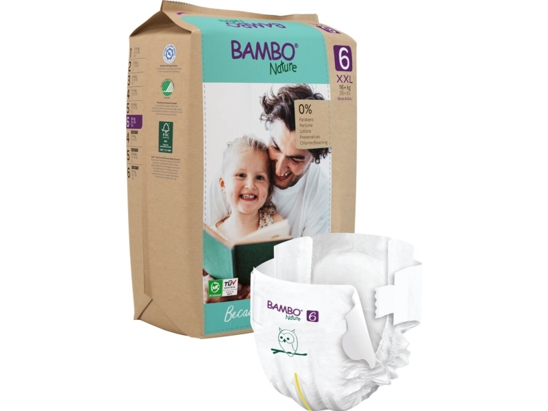Babyblöja, tapeble, miljömärkt, Bambo Nature, 6, papperspåse, papperspåse - (6 st.) | Hälsa - Personlig vård - Blöjor | GameStuff