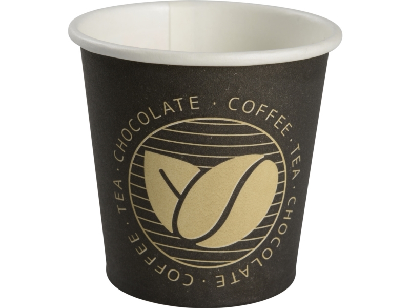 Kahvikuppi Beans, ABENA Gastro, 5.9cm, Ø6.2cm, 10 cl, 12 cl, musta, kartonki/PE - (20 kpl.)