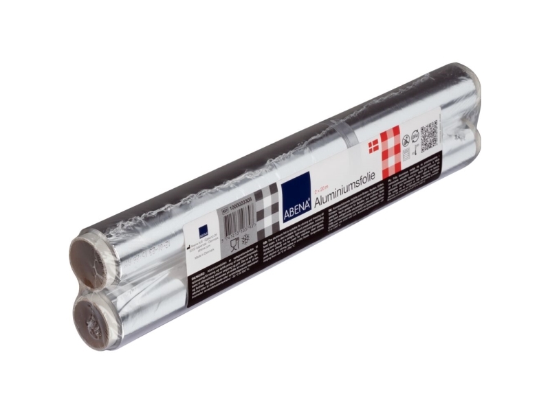 Alufolie, ABENA, 20m x 29cm, sølv, 2x20m - (12 stk.) | Catering - Matförpackning - Övriga | GameStuff