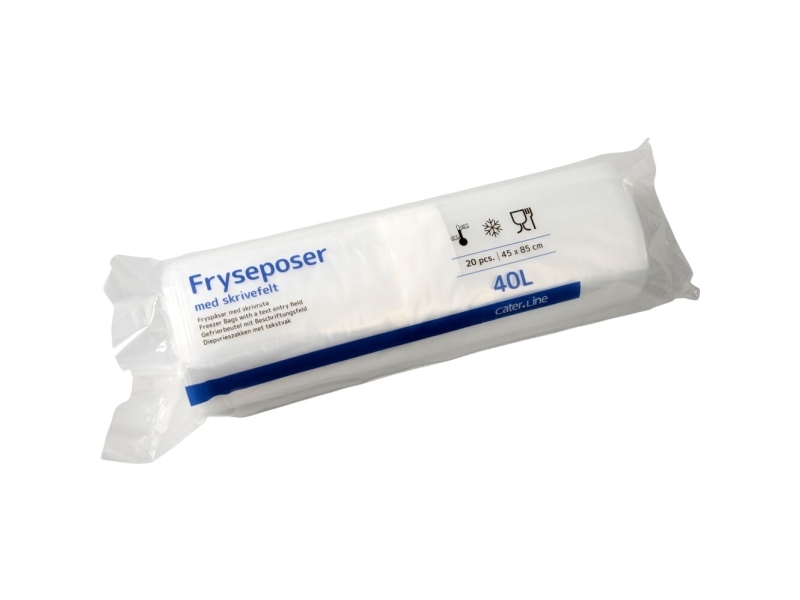 Frysepose, ABENA Cater-Line, 40 l, klar, LDPE/LLDPE/virgin - (20 stk.) | Catering - Matförpackning - Fryspåsar | GameStuff