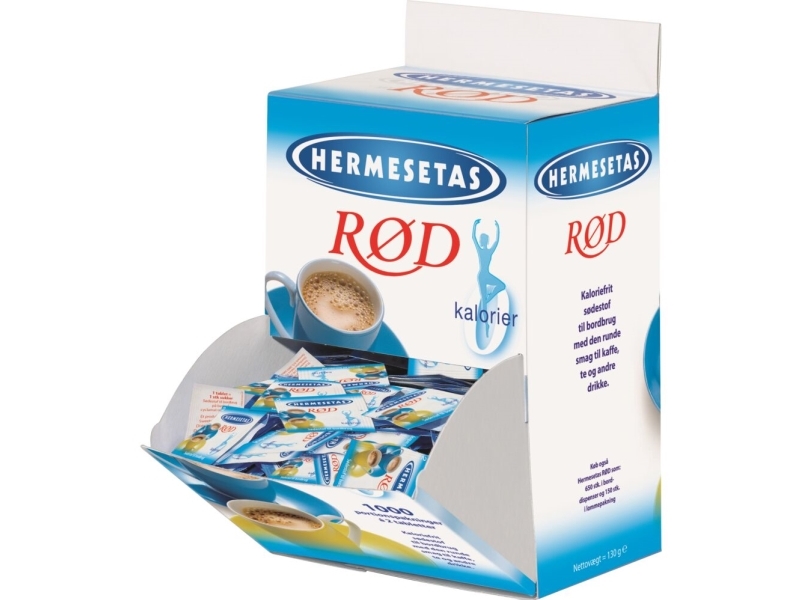 Sødetabletter, Hermesetas rød - (1000 stk.)