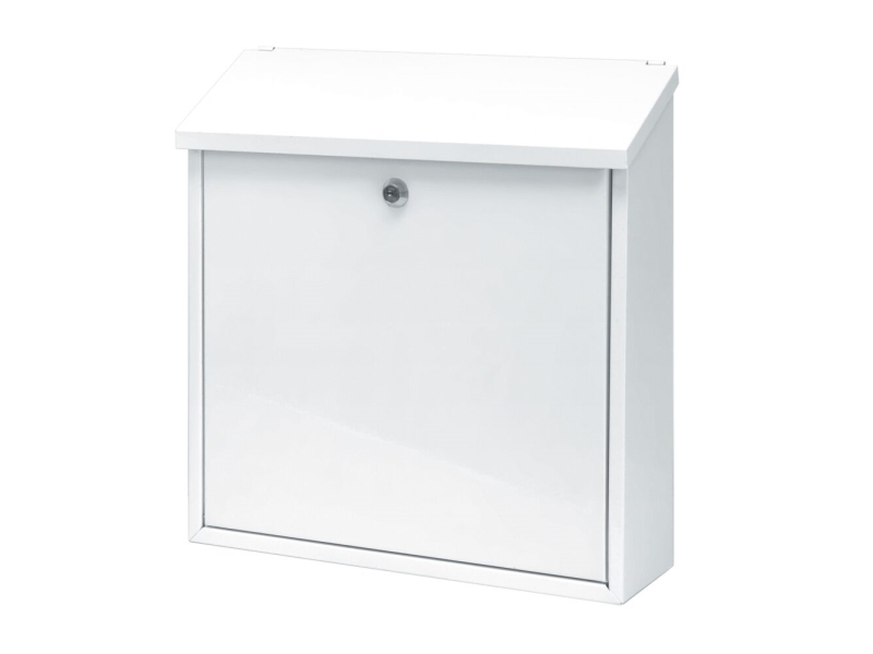 Postkasse, Malagan, 11,5x37x37cm, hvid