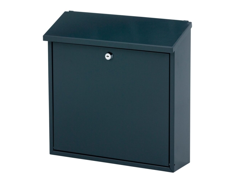 Postkasse, Malagan, 11,5x37x37cm, antracit