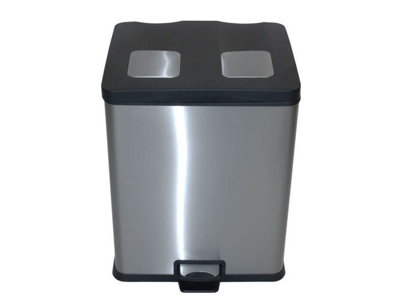 Treteimer, Eko Rejoice, Stahl, Fpp/Edelstahl, 2-Fach, 2X30 L, Mit Kunststoff-Inneneimer Und Weichem...