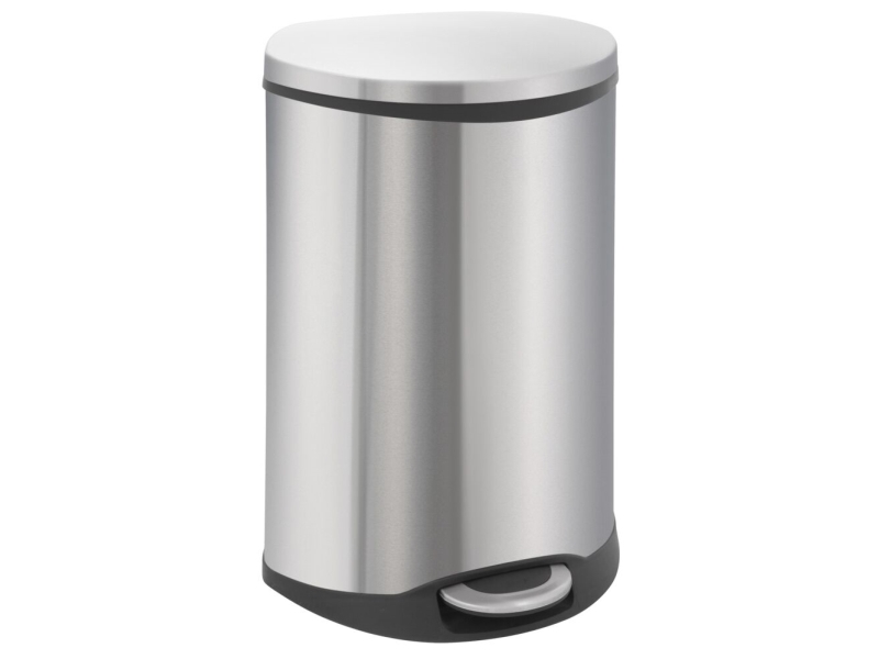 Treteimer, Eko Muscheleimer, Stahlmatte, Kunststoff/Edelstahl, 50 L, Mit Kunststoff-Inneneimer Und Softclose...