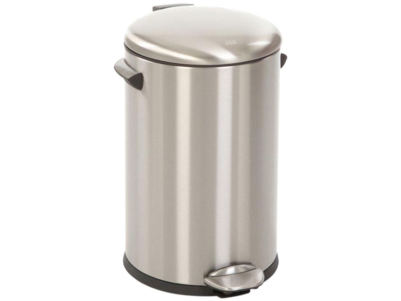 Pedalspand, Eko Belle Deluxe, Stål Mat, Plast/Rustfrit Stål, 12 L, Med Inderspand I Plast, Og Sof...