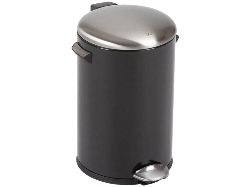 Treteimer, Eko Belle Deluxe, Schwarz, Pulverbeschichteter Stahl, 12 L, Mit Inneneimer Aus Kunststoff Und Softclo...