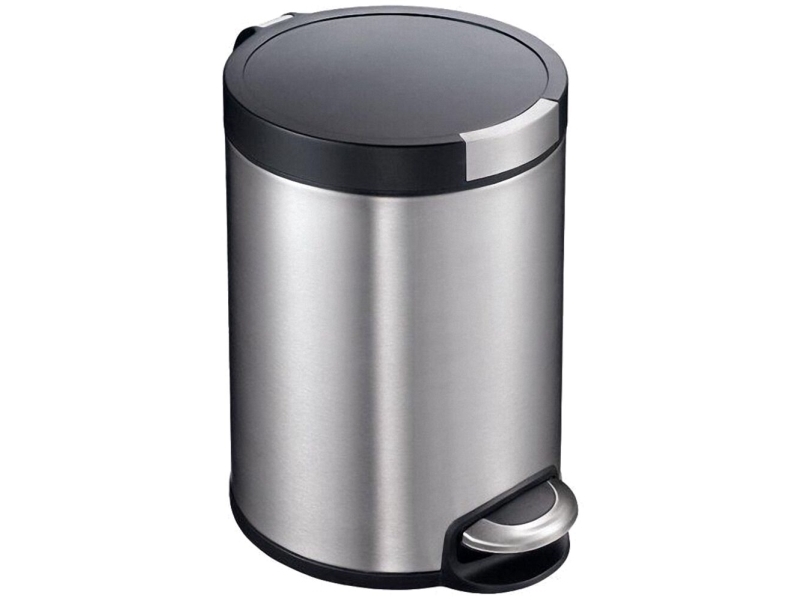 Treteimer, Eko Artistic, Mattierter Stahl, Kunststoff/Edelstahl, 5 L, Mit Kunststoff-Innenbehälter Und Softclo...