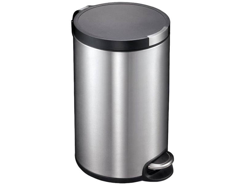 Treteimer, Eko Artistic, Stahl Matt, Kunststoff/Edelstahl, 12 L, Mit Innenbehälter Aus Kunststoff Und Weichem...
