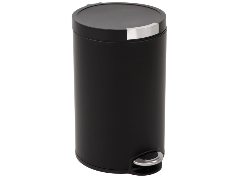 Treteimer, Eko Artistic, Schwarz, Pulverbeschichteter Stahl, 20 L, Mit Inneneimer Aus Kunststoff Und Soft-Close-Deckel