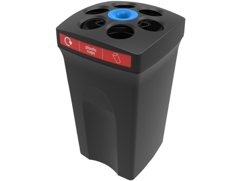 Affaldsspand, Enviro Cup, Sort, Mdpe/Genanvendt, 7-Rums, 7,5 L, Til Opsamling Af Plastikkrus Og V...