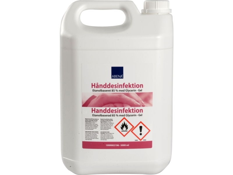 Abena Hånddesinfektionsgel 85 % ethanol 5 liter - Håndrengøring & pleje - DISCOUNT - Hånddesinfektion