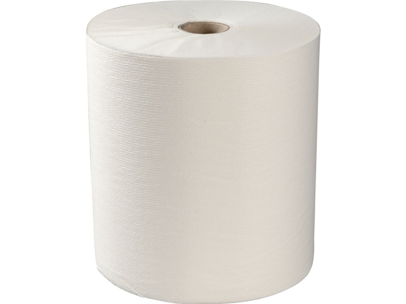 Håndklæderulle, Abena Care-Ness Excellent Minus, 1-Lags, 213M X 20,3Cm, Ø19,5Cm, Hvid, Nyfiber