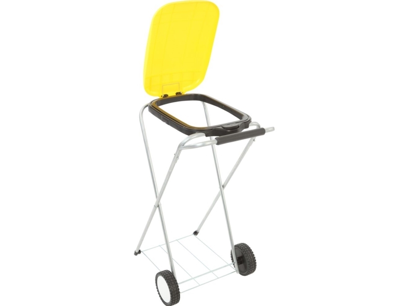 Affaldsstativ, Move&Up, Gul, Galvaniseret Stål, 120 L