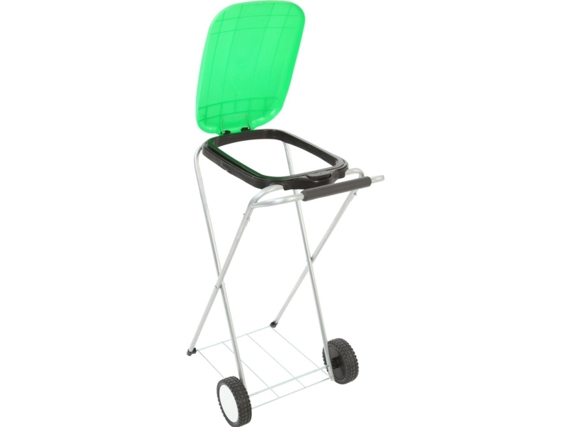 Affaldsstativ, Move&Up, Grøn, Galvaniseret Stål, 120 L