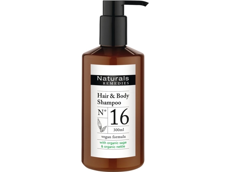 Hår Og Bodyshampoo, Naturals Remedies, 300 Ml, Pump Dispenser (Refill) - (12 Stk. X 300 Ml)