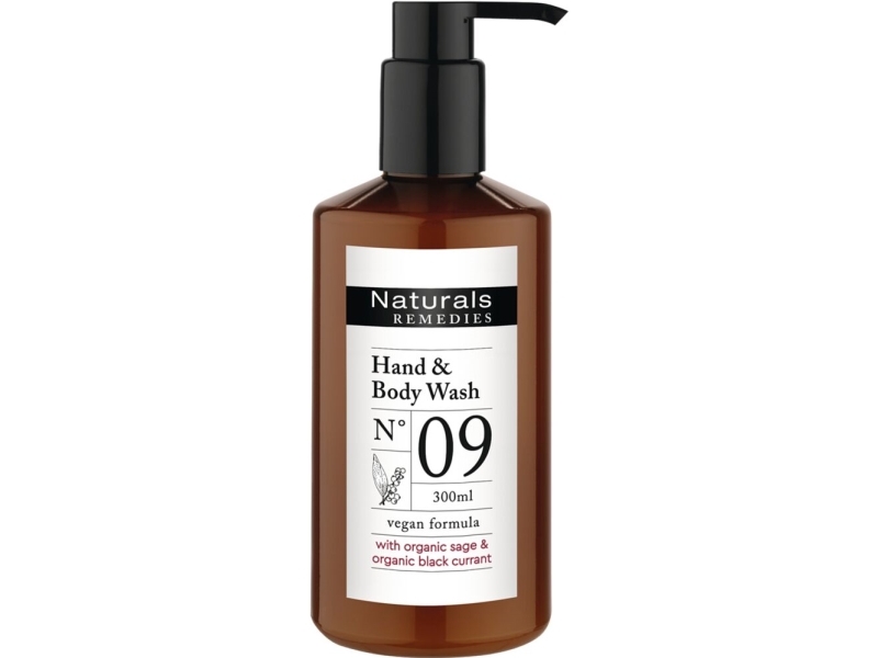 Sæbe Naturals Remedies 09 Hand & Body Wash Med Pumpe 300 Ml Brun,12 Stk/Krt