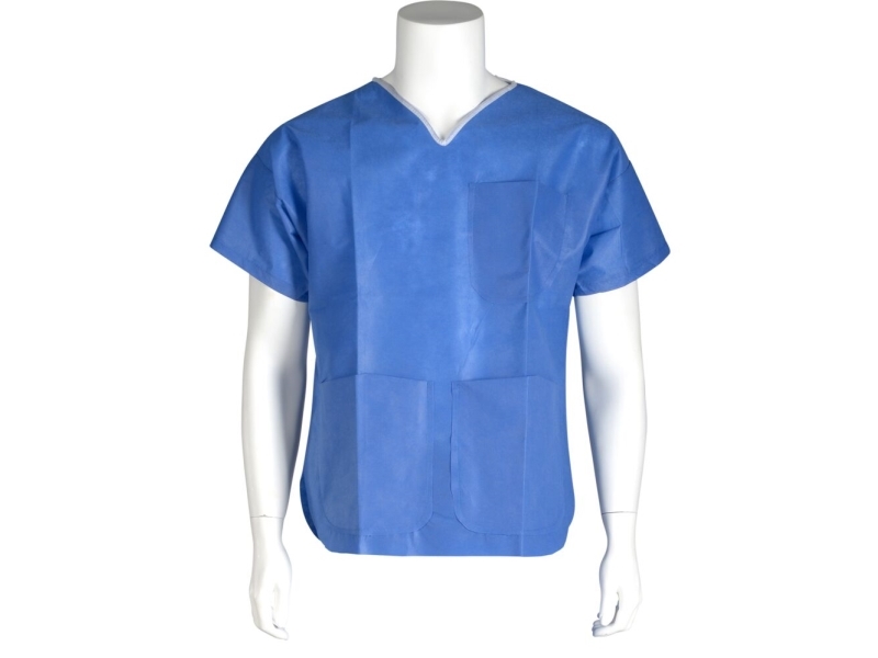 Kertakäyttöinen univormupusero, ABENA Excellent, XL, 78x68cm, tummansininen, SMS, yksittäin pakattu, ei-steriili - (100 kpl)