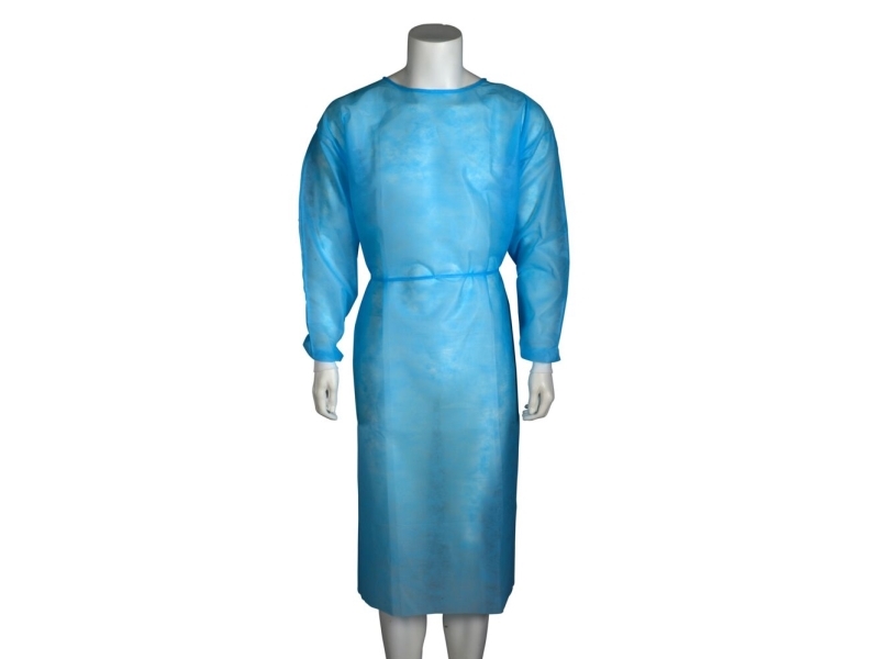 Suojapuku, hihansuut, ABENA Excellent, XL, 142x150cm, sininen, polyesteri/PP, ei-steriili