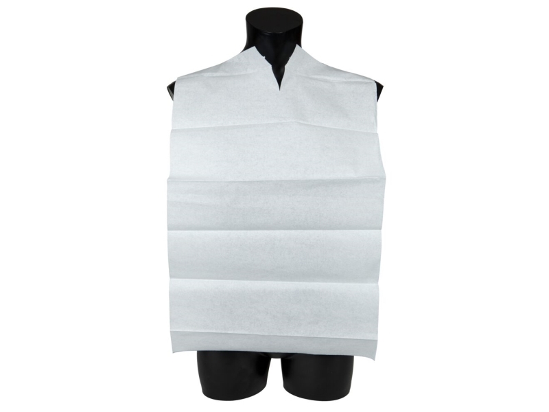 Spisestykke, ABENA Classic, 2-lags, 70x38cm, blå, PE/tissue, med bindebånd - (100 stk.)