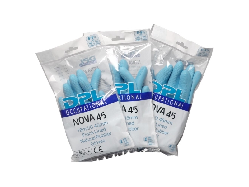 Lateksikäsine, DPL Nova 45, XS, sininen, lateksi