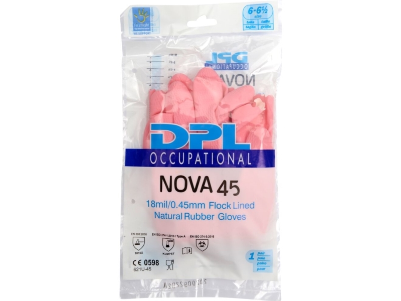 Latexhandske, Dpl Nova 45, 6, Pink, Latex