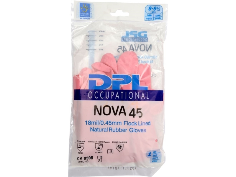 Latexhandske, Dpl Nova 45, 9, Pink, Latex