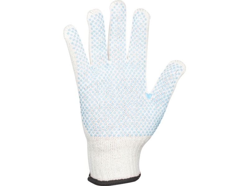 Tekstil Handske, Abena, 11, Hvid, Bomuld/Polyester/Pvc