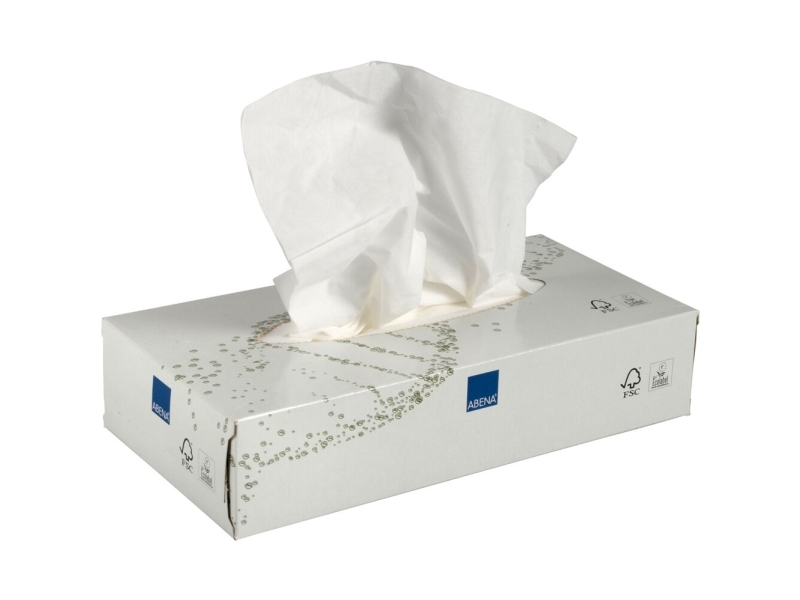 Ansigtsservietter, ABENA Care-Ness Excellent, 2-lags, 20x19,5cm, hvid