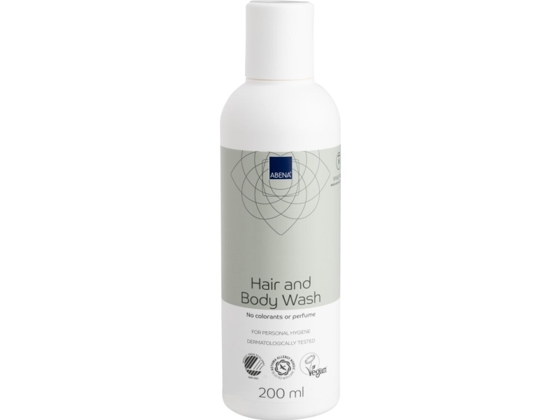 Hår og bodyshampoo, ABENA, 200 ml, til vask uden vand - (6 stk.)
