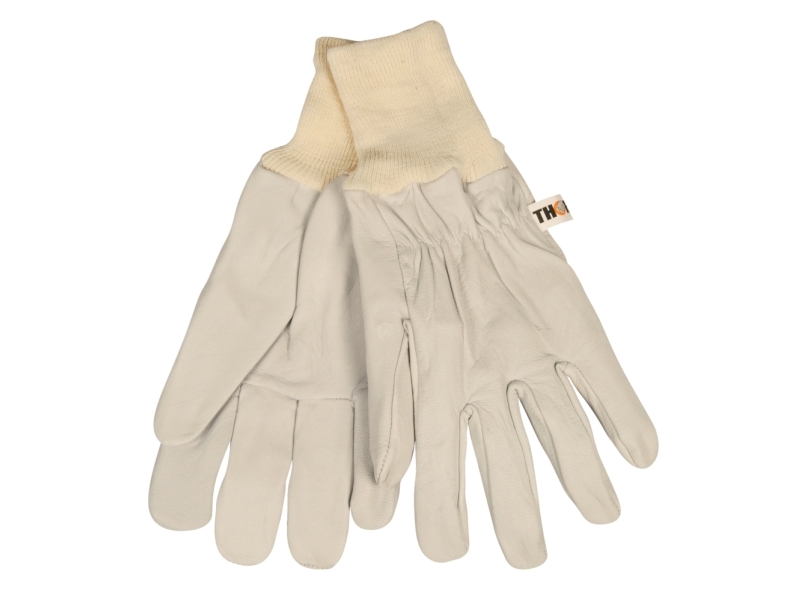 Gedeskindshandske, THOR, 10, hvid, gedeskind - (12 stk.)