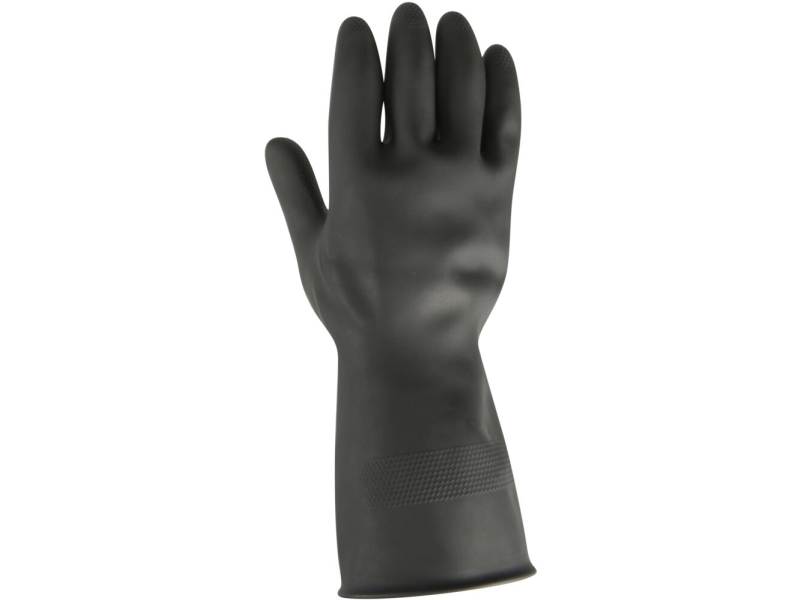 Latexhandske, Thor Black Heavy Duty, S, Sort, Latex, Indvendig Velourisering - (12 Par)