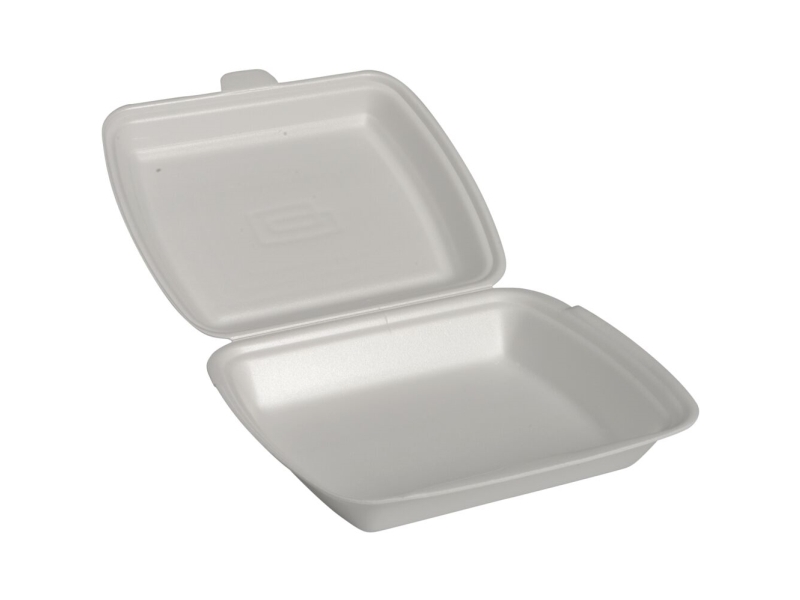 Termoboks 1-rums m/fast låg hvid EPS 24x20x7cm 125stk/pak - (125 x 2 pakker)