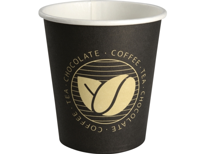 Kaffekopp Beans, ABENA Gastro, 7,8cm, Ø7,2cm, 20,5 cl, 20,5 cl, svart, kartong/PE - (40 st.) | Catering - Engångsservis - Bägare & Koppar | GameStuff