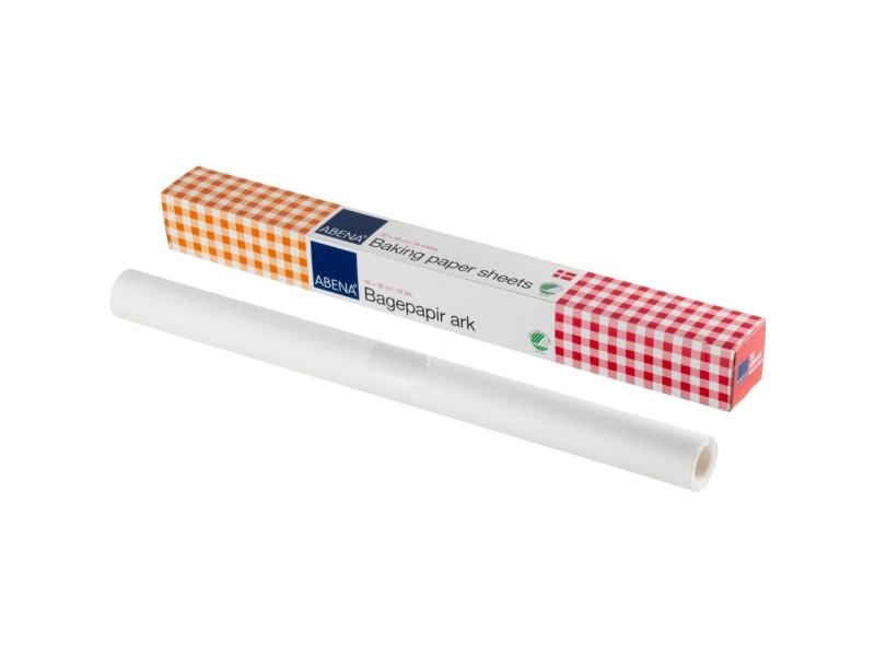 Bagepapir, Abena, 42X38cm, Bleget, Papir/Silikone/Virgin - (24 Stk.)