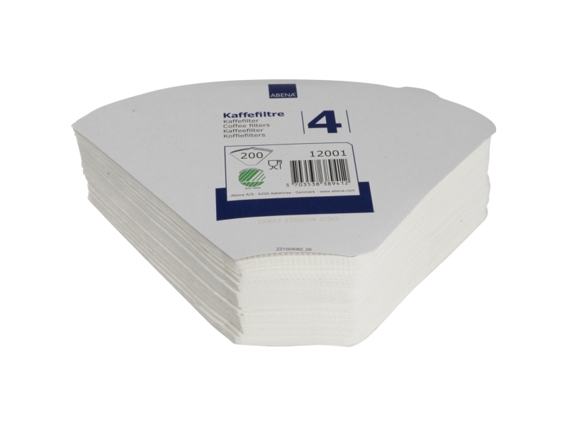 Kaffefilter, Abena, Bleget, Filterpapir - (12 Stk.)
