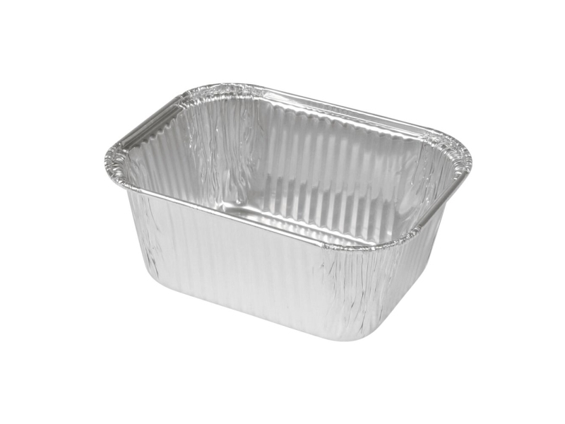 Alu-form, ABENA Cater-Line, 10,8x8x4,4 cm, 250 ml, aluminium, rektangulær - (9 pakker x 110 stk.)